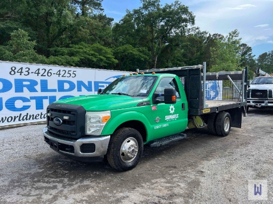 2016 FORD F-350XL SUPER DUTY FLAT BED TRUCK, VIN # 1FDRF3GT3GEB08385