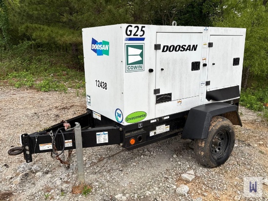 2019 DOOSAN G25 20KW TOWABLE GENERATOR, SN-488616UIACG06