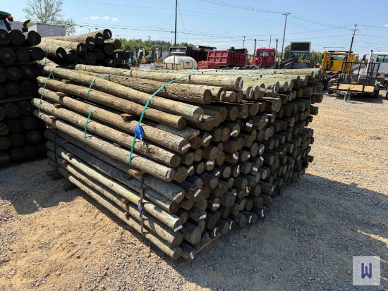 LOT OF (55) GREEN RIVER CCA 8x3-4 TREATED WOODEN POSTS