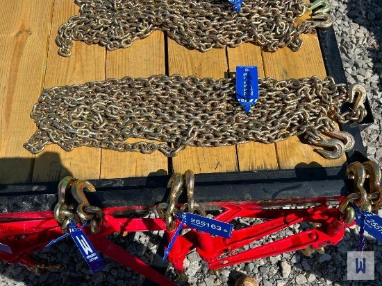 Lot Of (2) 5/16 Chains W/ J-Hook