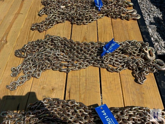 Lot Of (2) 5/16 Chains W/ J-Hook