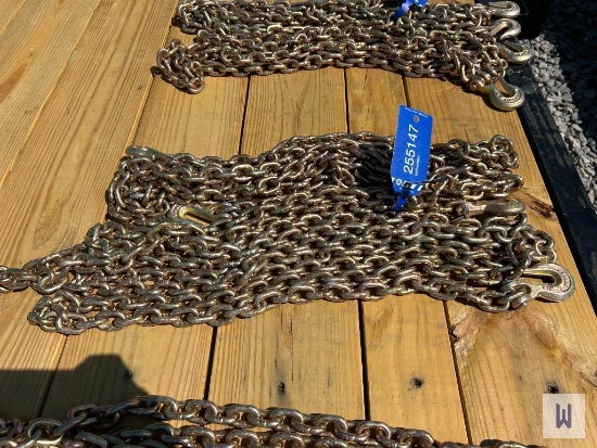Lot Of (2) 5/16 Chains W/ J-Hook