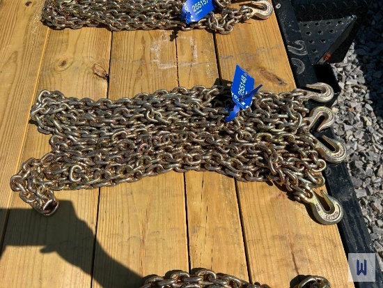 Lot Of (2) 5/16 Chains W/ J-Hook