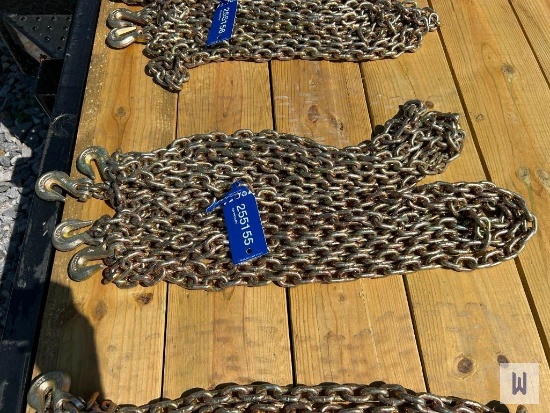 Lot Of (2) 5/16 Chains W/ J-Hook
