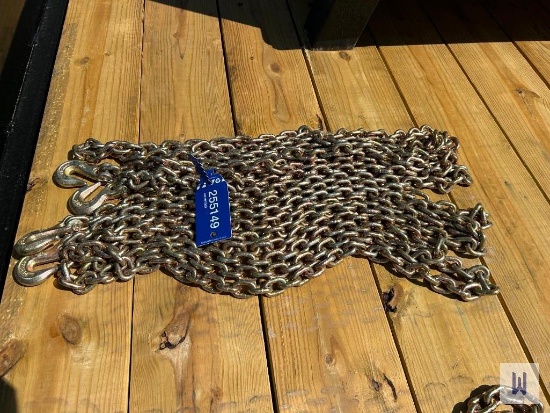 Lot Of (2) 5/16 Chains W/ J-Hook