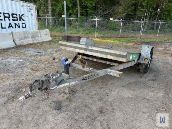 2017 FELLING 12x6 SINGLE AXLE TILT TOP TRAILER, VIN-5FTBE1214H2001597