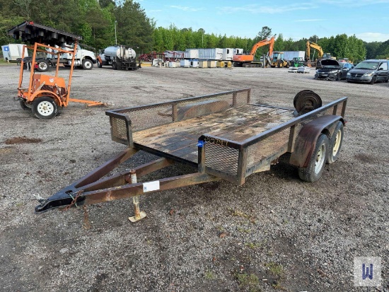 TANDEM AXLE 12'x76'' UTILITY TRAILER, VIN-UNKNOWN **NO TITLE, INVOICE ONLY**