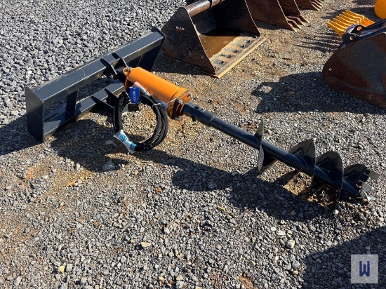 Skid Steer Hydraulic Auger W/ 12 Drill Bit