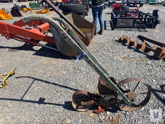 Antique One Row Push Garden Seeder
