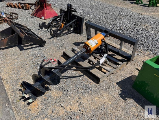 2025 Wolverine Adb-13-1218r Hydraulic Skid Steer Auger W/ Bit, Sn:Zw-04925