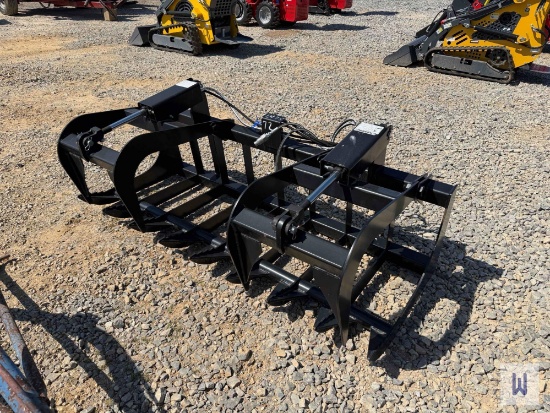 72 Hydraulic Skid Steer Rock Grapple