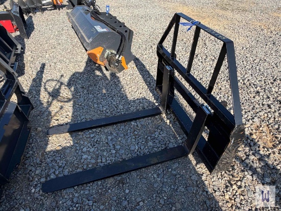Unused Skid Steer Pallet Forks