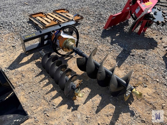 Unused Landhonor Sad-12-23c Hydraulic Skid Steer Auger W/ Bit
