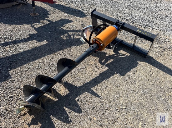 New/Unused Wolverine Adb-13-1218r Skid Steer Augar Attachment