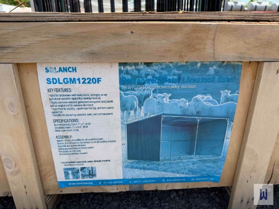 2025 Sdlanch Sdlgm1220f Galvanized Metal Livestock Shed