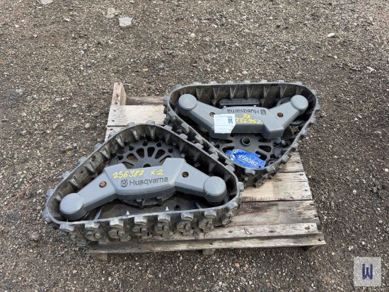 PAIR OF HUSQVARNA RUBBER TRACK ASSEMBLIES FOR HUSQVARNA SNOW BLOWER