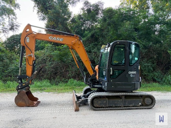 2020 CASE CX60C MINI EXCAVATOR, SN-HHKHMC15EK0001385