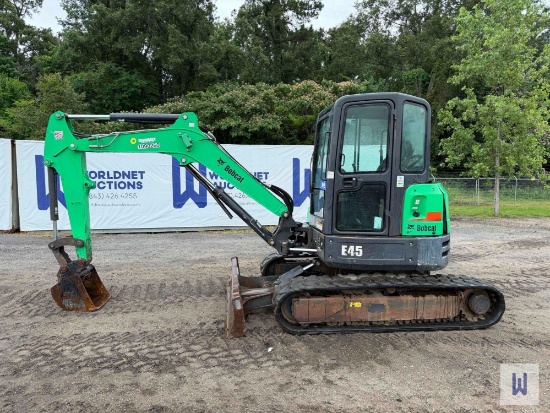 2018 BOBCAT E45 MINI EXCAVATOR, SN-B2VY13581