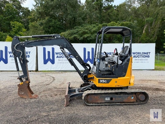 2021 JOHN DEERE 35G MINI EXCAVATOR, SN-1FF035GXVMK293252