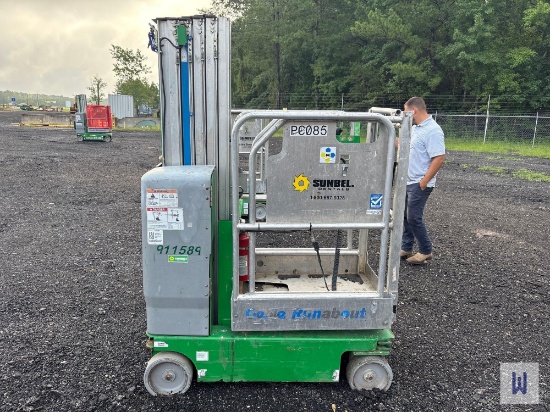 2016 GENIE GR-20 VERTICAL MAST LIFT, SN:GR16P-44633