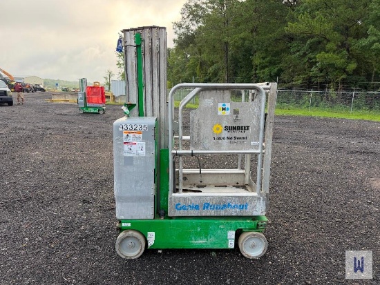 2016 GENIE GR-20 VERTICAL MAST LIFT, SN:GRP-45007
