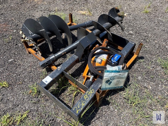 WOLVERINE ADB-13-1218R SKID STEER AUGER DRIVE & BIT ATTACHMENT, SN:ZW-10415