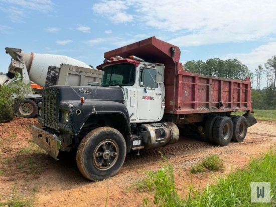 1989 MACK R690ST TANDEM AXLE DUMP TRUCK, VIN # 1M2N277Y7KW008208 **NON-RUNNER**