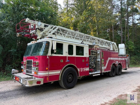 2001 PIERCE 105' LADDER TRUCK, VIN # 4P1CT02S91A001198