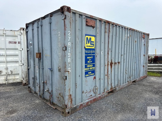 20'x8' SHIPPING CONTAINER W/ MISC ITEMS