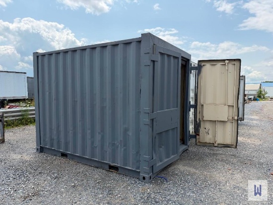 SHIPPING CONTAINER W/ CONTENTS & SHELVES