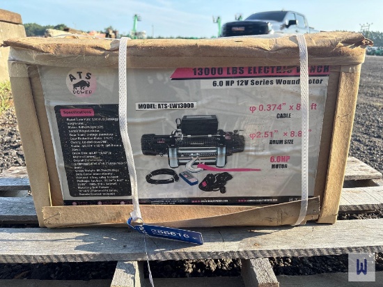 NEW/UNUSED ATS POWER 13,000LBS ELECTRIC WINCH