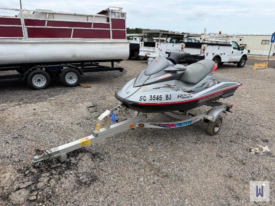 2000 SEA DOO BOMBARDIER MILLENIUM EDITION W/ SINGLE AXLE TRAILER, VIN-ZZN50446C000