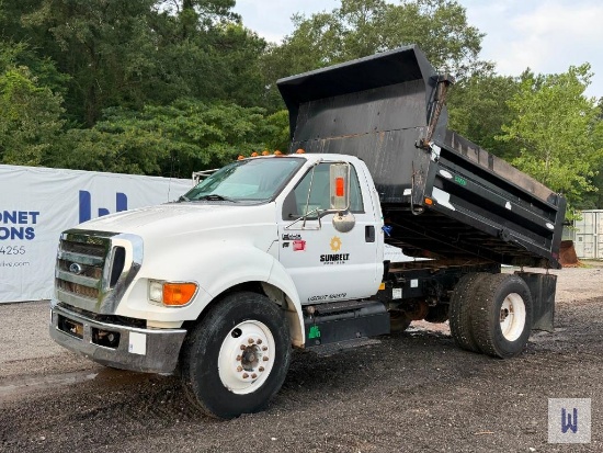 2015 FORD F-650XL SUPER DUTY SINGLE AXLE DUMP TRUCK, VIN # 3FRNF6HPXFV005864