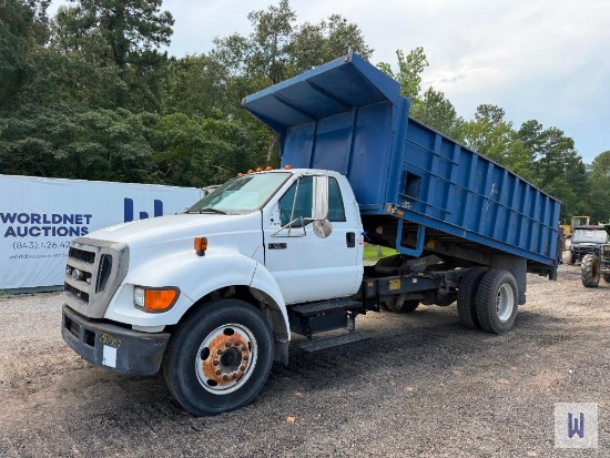 2006 FORD F-650XL SUPER DUTY SINGLE AXLE DUMP TRUCK, VIN # 3FRNF65E16V266562