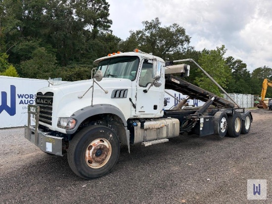 2020 MACK GR64F TRI-AXLE ROLLOFF TRUCK, VIN # 1M2GR2GC1LM018743