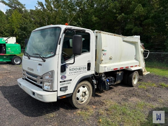 2022 ISUZU NRR COMPACT REAR LOAD GARBAGE TRUCK, VIN # JALE5W163N7304594