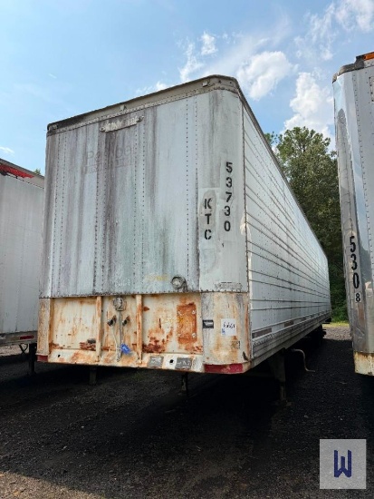 1991 TRAILMOBILE 53x102 VAN TRAILER, VIN-1PT01JAH3M9003029 **NO TITLE, INVOICE ONLY**