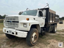 1991 FORD F-800 FLATBED TRUCK