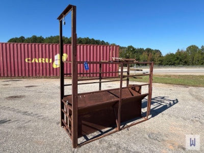 Calf Chute W/ Overhead Hoist