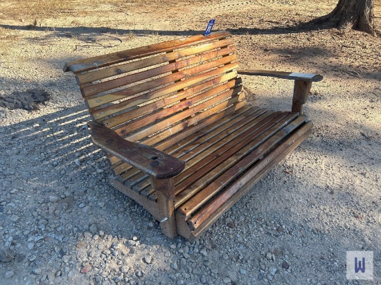 WOODEN BENCH SWING
