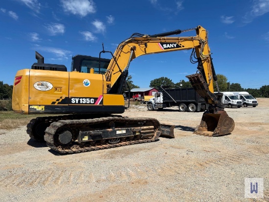 SANY SY135C HYDRAULIC EXCAVATOR, SN- SY013JCD12618