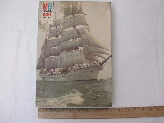 Tall Ships: 3 Gorch Fock 500 Pc Puzzle, Milton Bradley 1977, Sealed, 11 oz