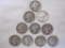 10 US Silver Coins Mercury Dimes from 1917 & 1943, including 1943-D & 1943-S, 24.3 g