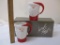 2 Department 56 Santa Figural Mugs, approximately 5 1/2