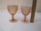 Set of 2 Cranberry Opalescent Hobnail Goblet, 1 lb 14 oz