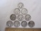 10 US Silver Coins Mercury Dimes from 1927-1945, 24.3 g