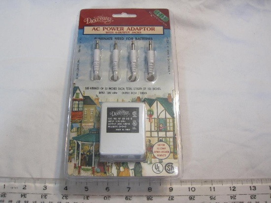 Lemax Dickensvale AC Power Adaptor with 4-output Jacks, 1995, new in package, 11 oz