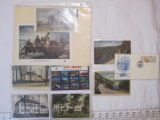 Lot of New Jersey Ephemera, Including George Washington Stamps, A.C. NJ Elephant Hotel Post Card, 6