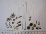 Lot of Assorted Clip-On Earrings, Including Sterling, 6oz