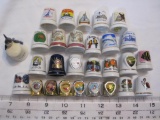 Lot of Collectible Thimbles, most from Eastern United States and Carribbean Islands, 12 oz